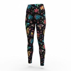 Betsey Johnson Tattoo Print Leggings NWT Size Large Pockets